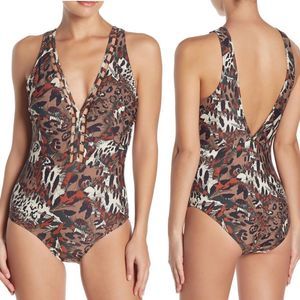 NWT Nicole Miller Black animal Leopard print